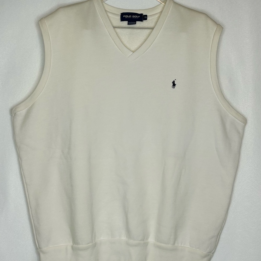 Ralph Lauren Men's V-Neck Ivory Sweater Vest